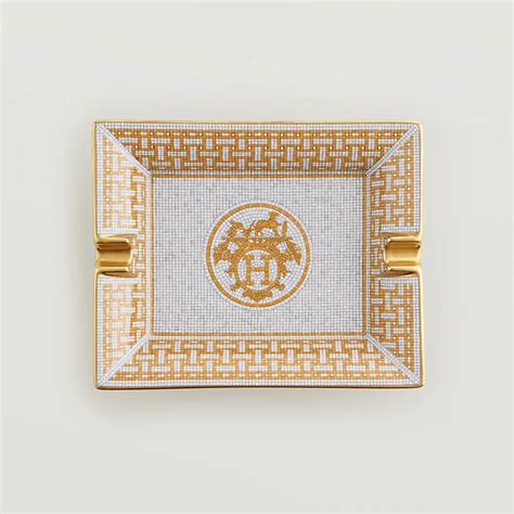 hermes ashtray mosaique vintage|Mosaique au 24 gold ashtray .